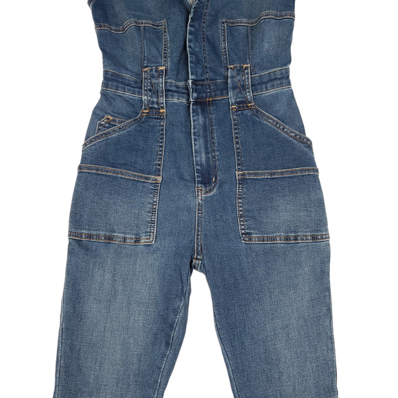 Free People Blue Denim Jumpsuit - Picture 6 of 11